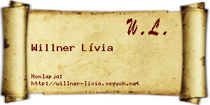 Willner Lívia névjegykártya